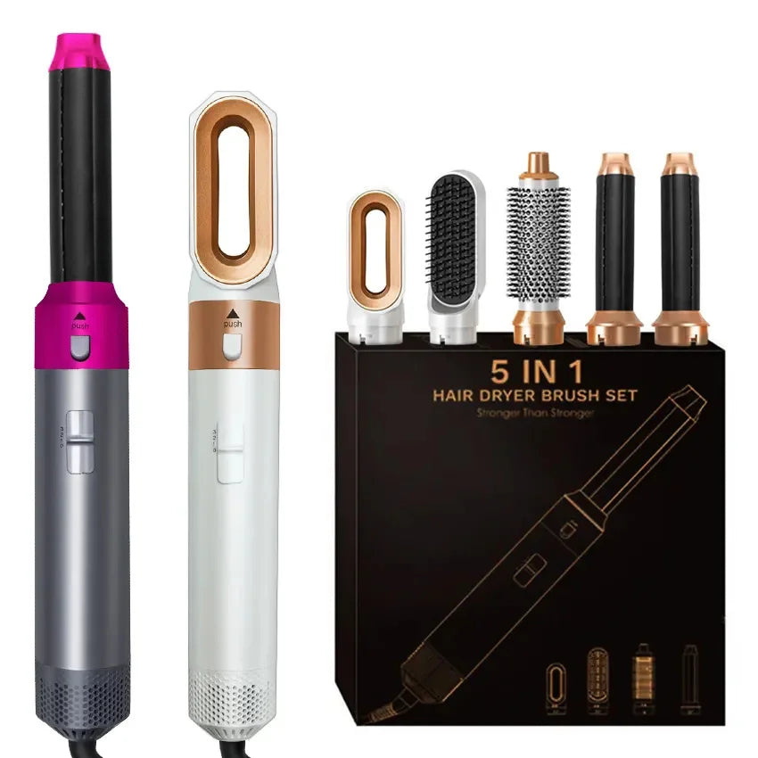5-in-1 Hair Dryer Curling Iron Hot Air Styling Set | 1000W