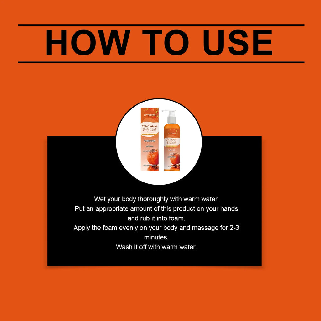 Persimmon Exfoliating Shower Gel – Cleanse, Smooth & Fresh Skin
