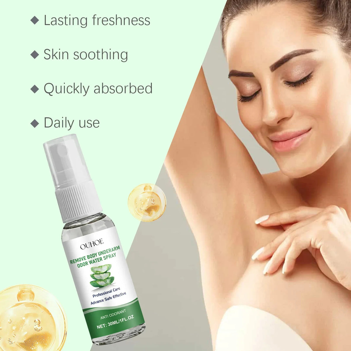 Jaysuing Underarm Deodorant Spray | Natural Plant Formula