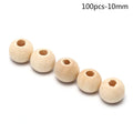 Natural Round Wooden Ball Beads – DIY Jewelry & Craft Making