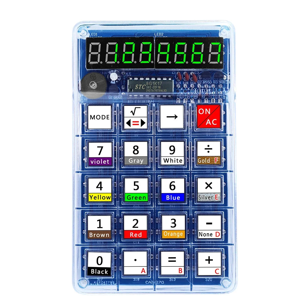 LED Calculator DIY Kit – 51 Microcontroller Soldering Practice