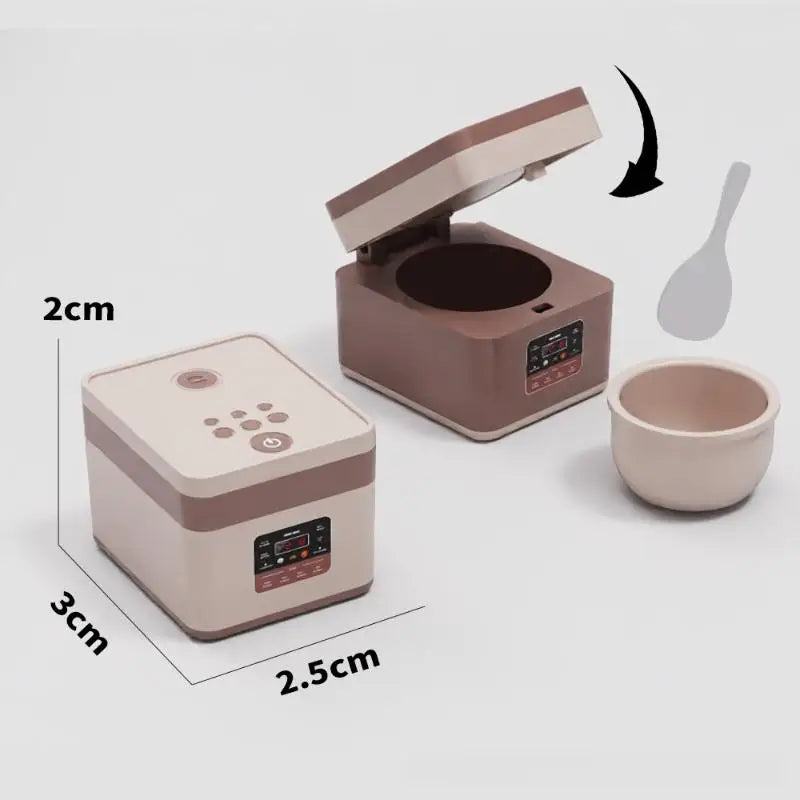 1:12 Dollhouse Kitchen Appliance Toy – Miniature Microwave Set