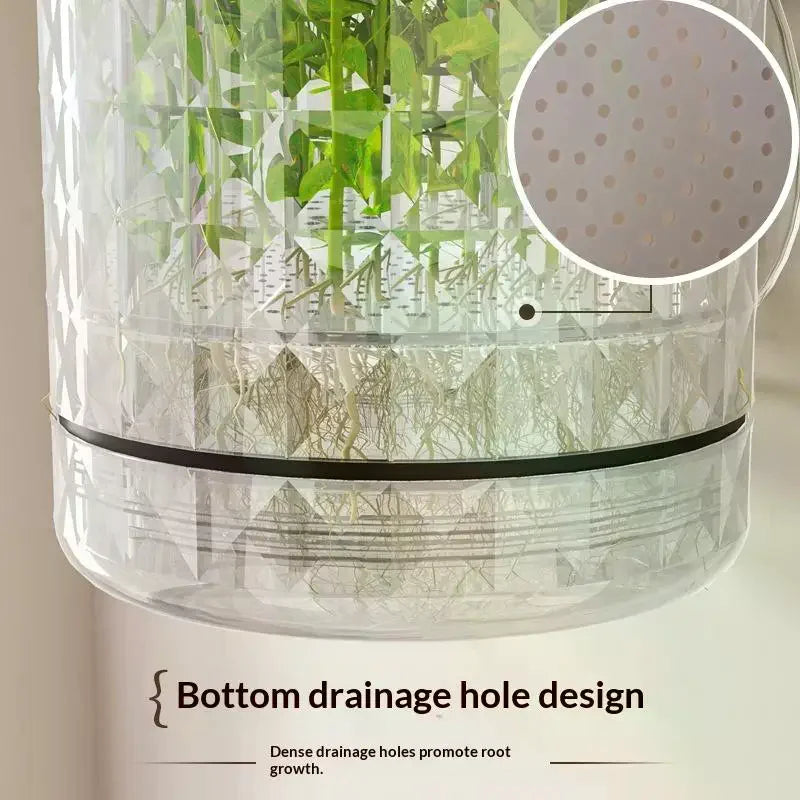 Hydroponic Wall Planter | Self-Adhesive Double Layer Hanging Vase