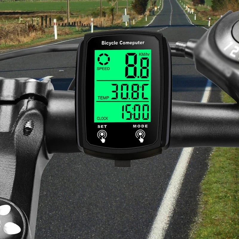Wired Bike Computer Speedometer – Touchscreen & Backlight
