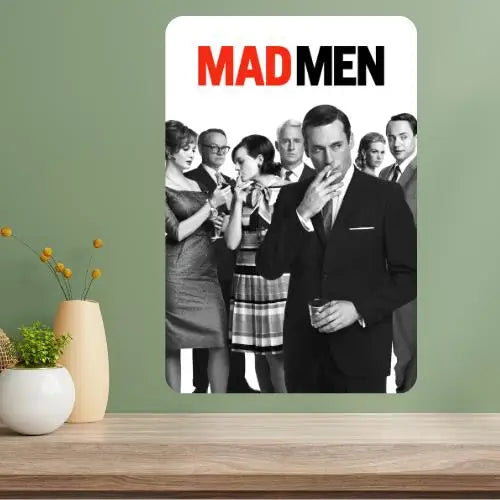 Mad Men TV Show Metal Poster Sign – Retro Aluminum Wall Art