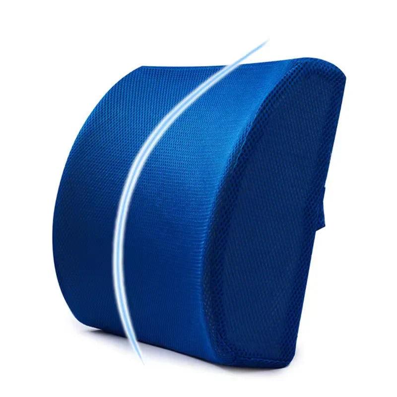 Car Lumbar Support Cushion Memory Foam Waist Pillow 2 Colors Auto