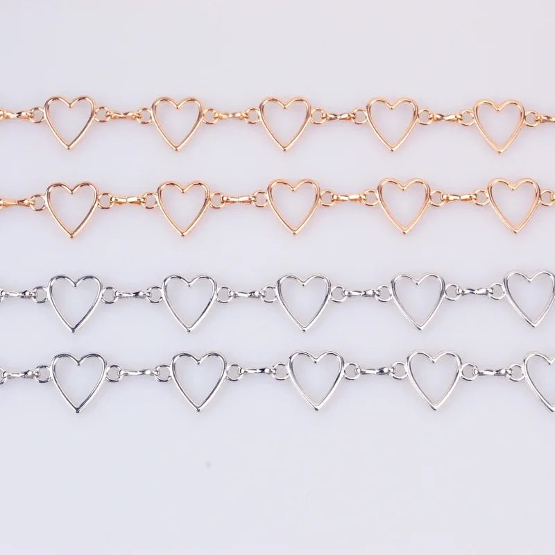 Women's Heart Shaped Metal Waist Chain Belt – Gold & Silver