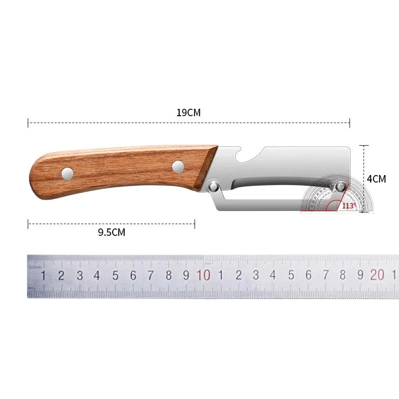 Stainless Steel Peeler Oak Handle – Fruit, Veg & Fish Scaler