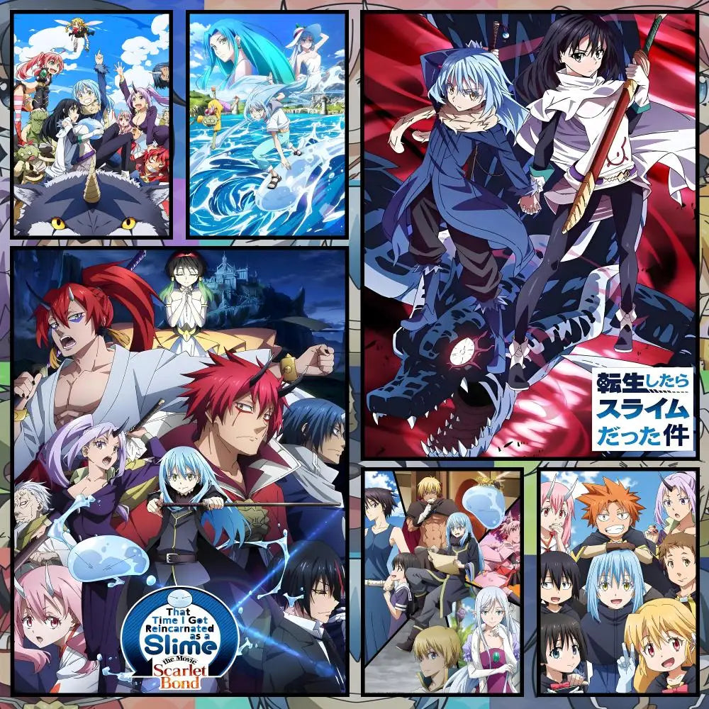 TenSura Anime Waterproof PVC Wall Poster – Peel & Stick HD Art