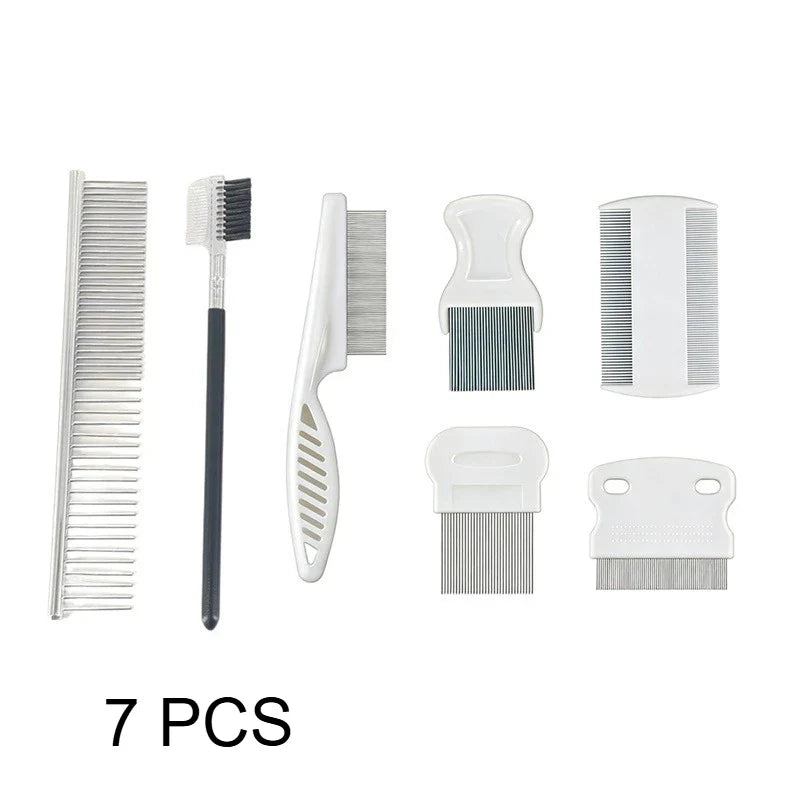 Pet Grooming Comb Set – Dog & Cat Dematting Flea Combs