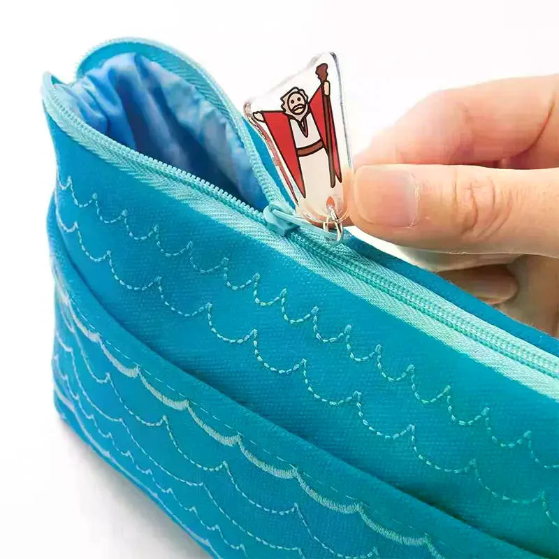 Embroidered Cosmetic Pouch – Zippered Makeup Organizer Bag