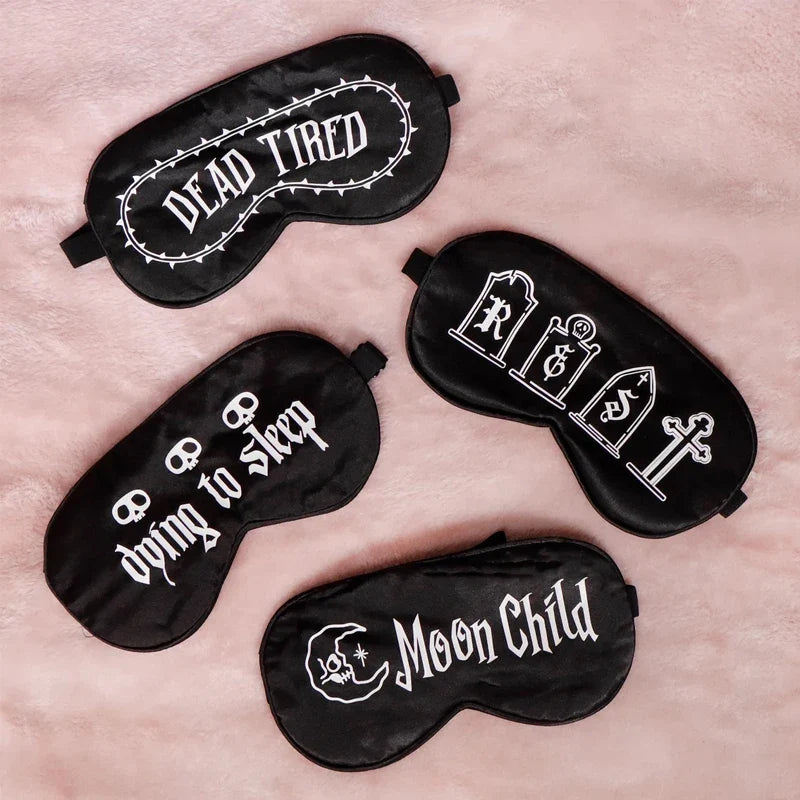 Gothic Black Halloween Eye Mask with Adjustable Strap