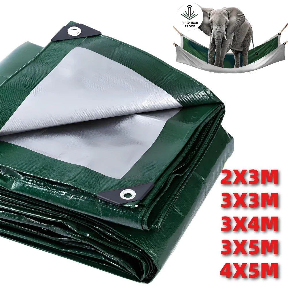 Heavy Duty Waterproof Tarp UV Resistant with Grommets | 5 Sizes