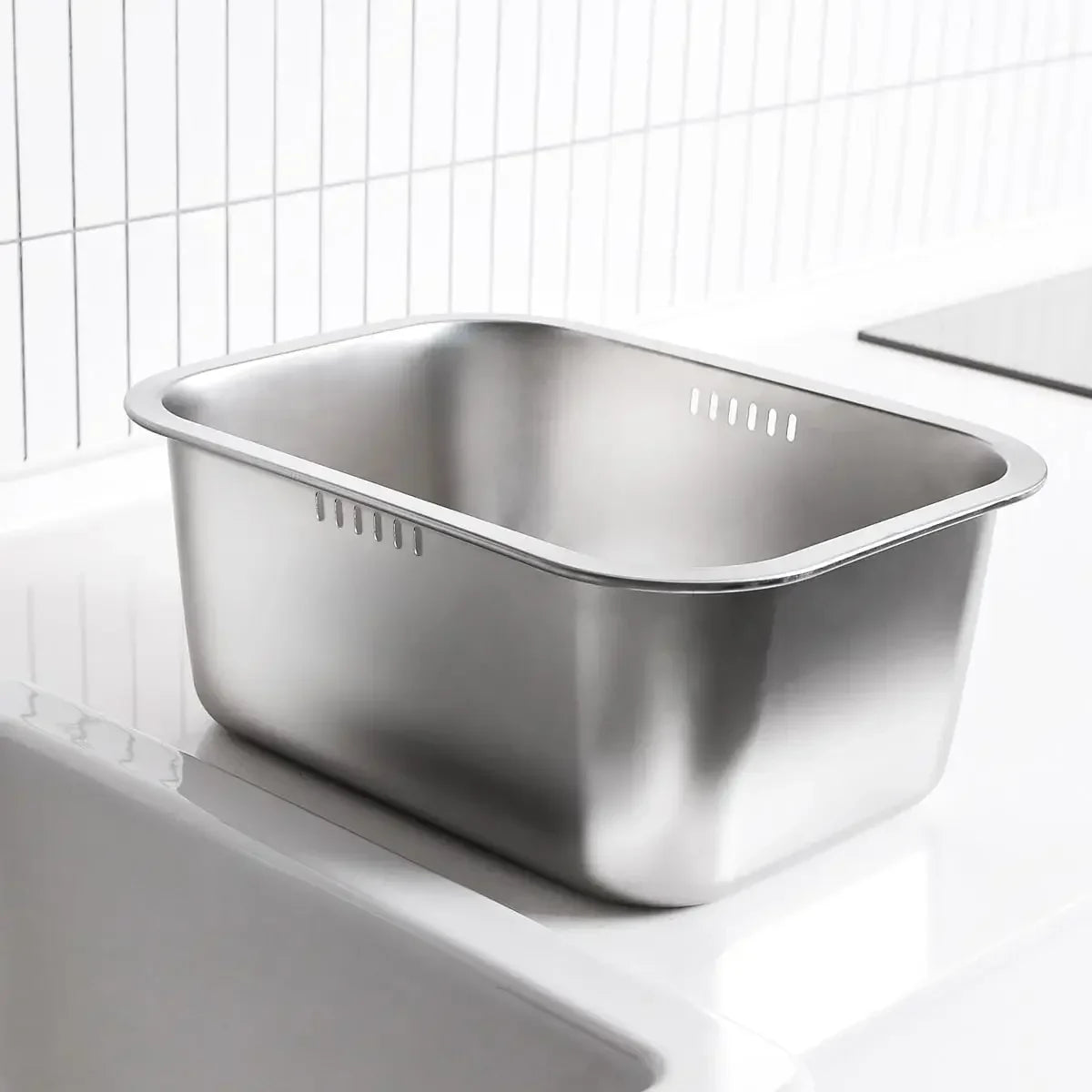10L Stainless Steel Dishpan – Large Kitchen Wash Basin & Tub