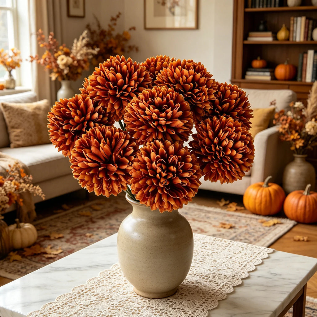 Artificial Silk Dandelion & Hydrangea Flowers – 10/20 Pcs
