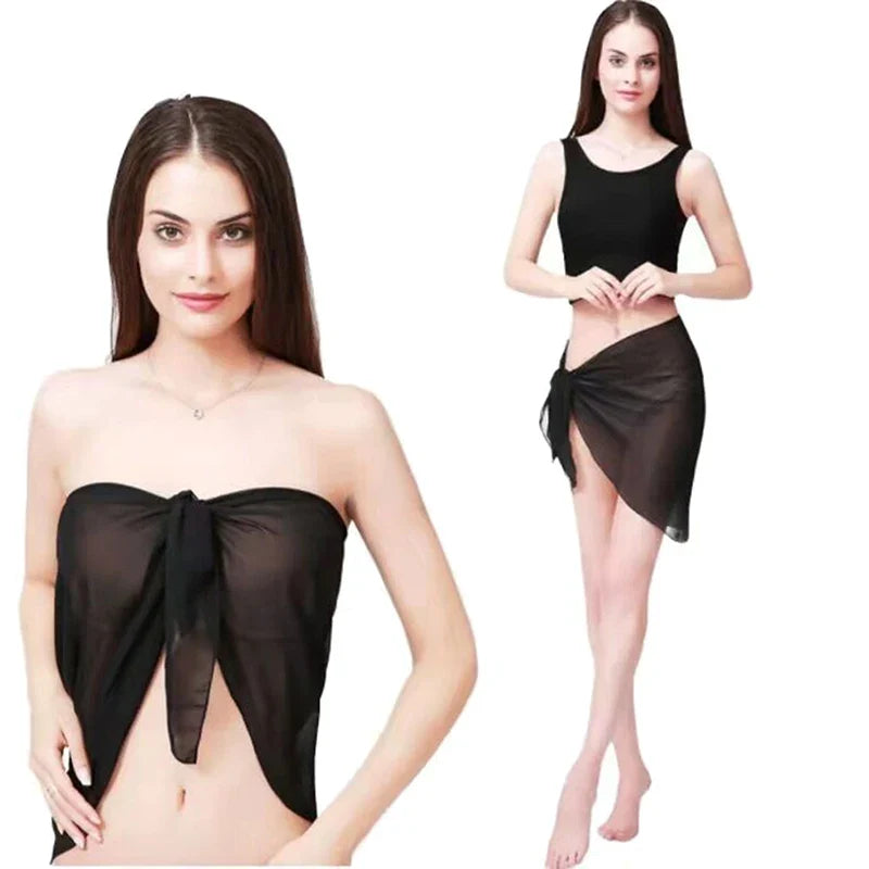Women's Chiffon Sarong Beach Cover Up Wrap Skirt | One Size