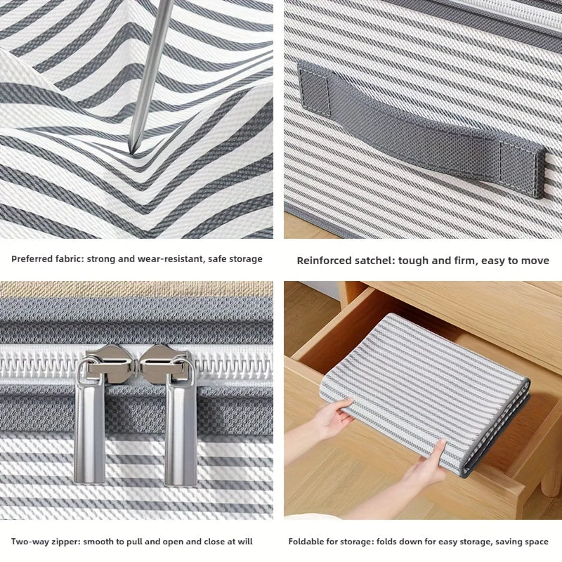 Large Capacity Clothes Storage Bag Heavy Duty Non-woven Organizer Box