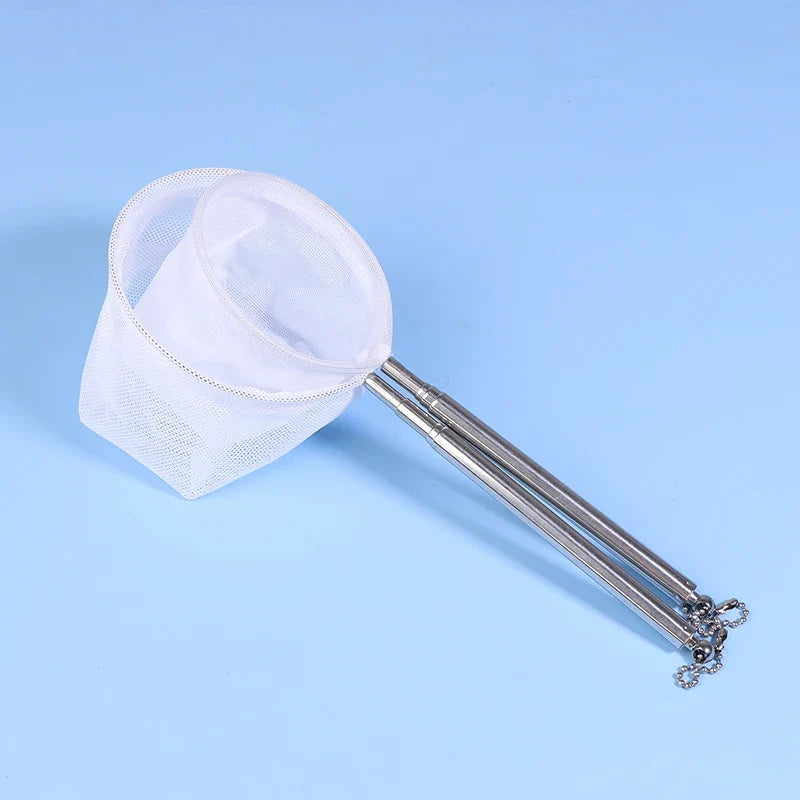 Aquarium Round Fishing Net Extendable Long Handle Gear Catching Fish