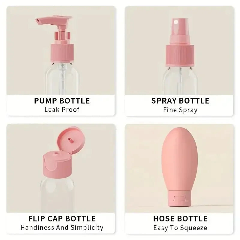 11-Piece Travel Bottles Set with Storage Bag | TSA-Friendly