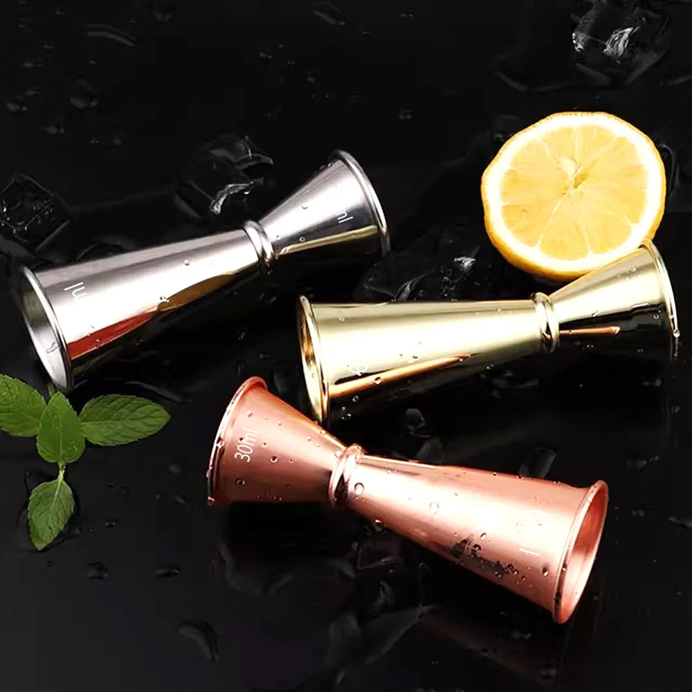 2026 Dual Shot 304 Stainless Steel Measure Cup Cocktail Shaker Drink