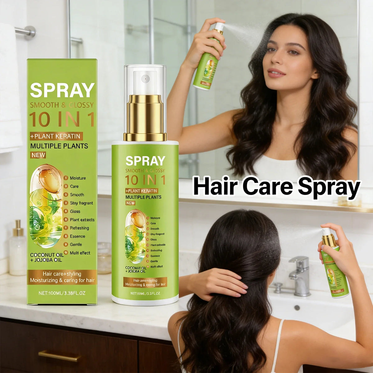 Volumizing Anti-Frizz Hair Spray – Smooth, Shiny & Moisturizing
