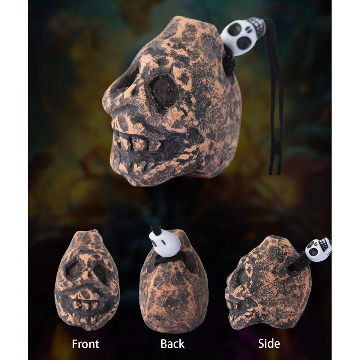 Aztec Death Whistle – Handmade Clay Skull Collectible