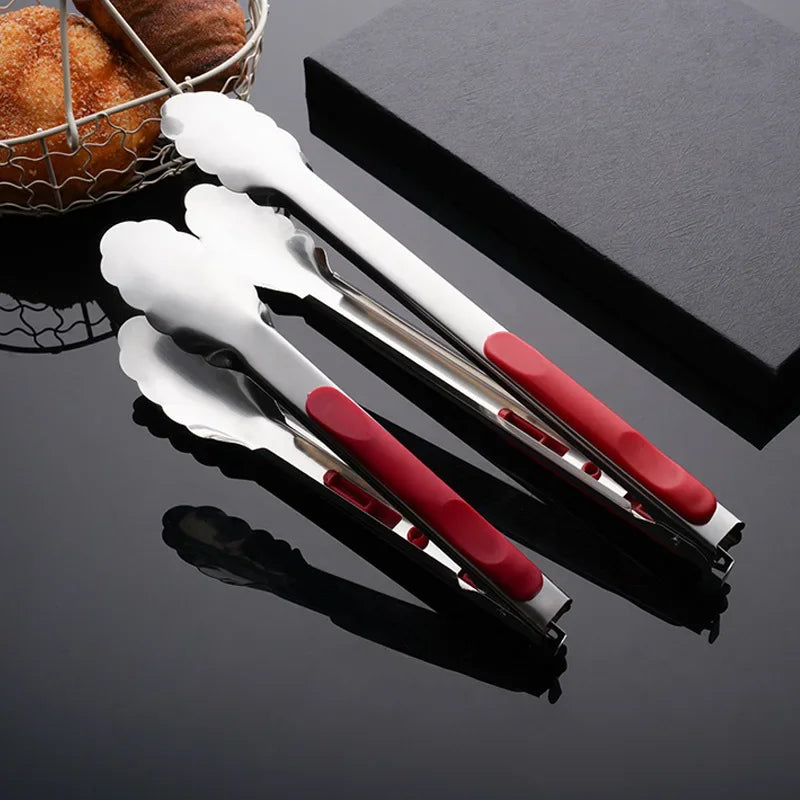Stainless Steel Food Tongs – BBQ & Kitchen Cooking Clip
