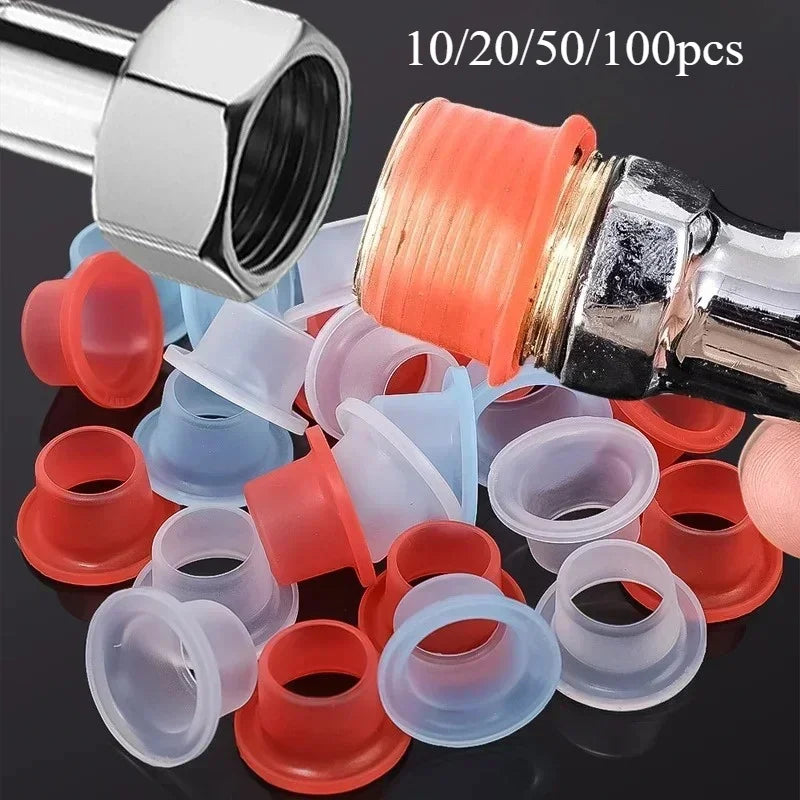 50-Pack Silicone Faucet Gasket Washers | Leak-Proof Pipe Seal