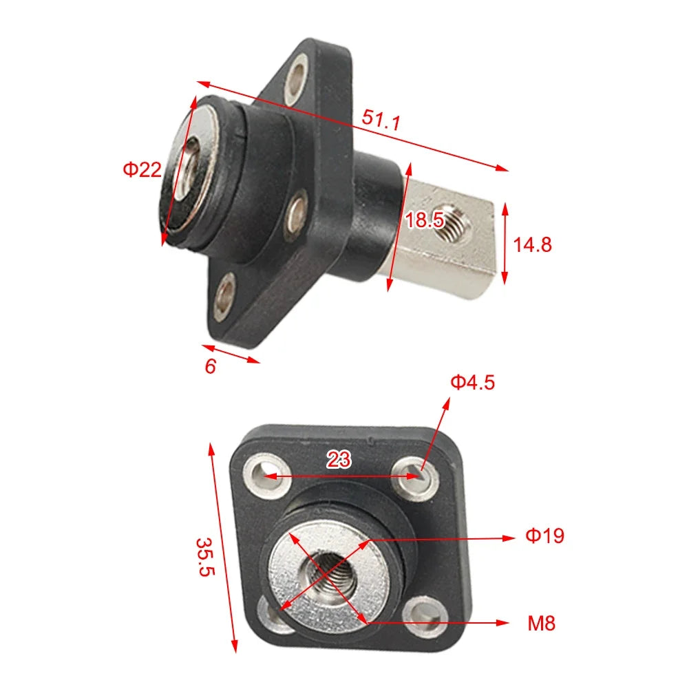 200A All-Copper Battery Terminal Posts Red & Black 2-Pack
