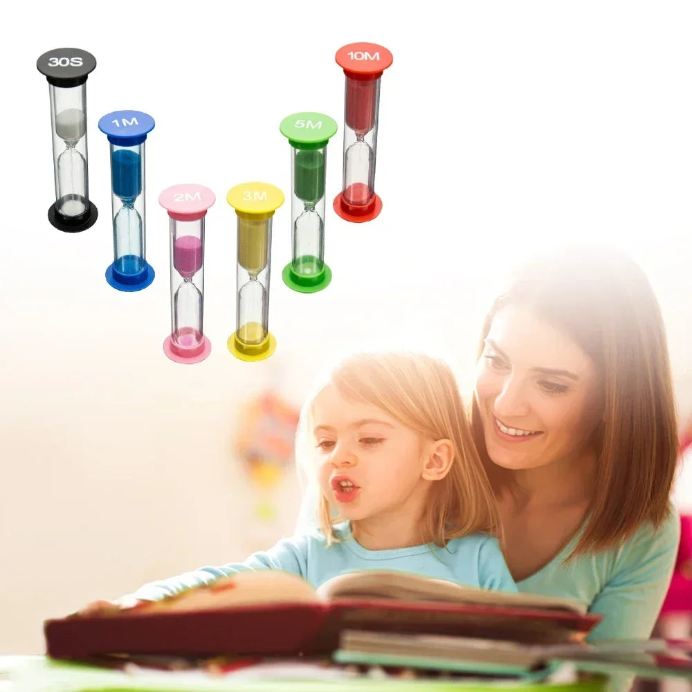 6-Piece Sand Hourglass Timer Set – 30 Sec to 10 Min Timers