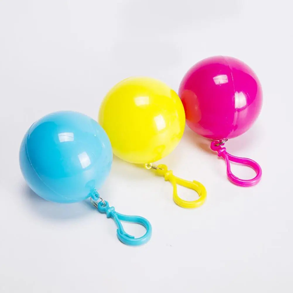 Mini Portable Disposable Rain Poncho Keychain Ball – Emergency