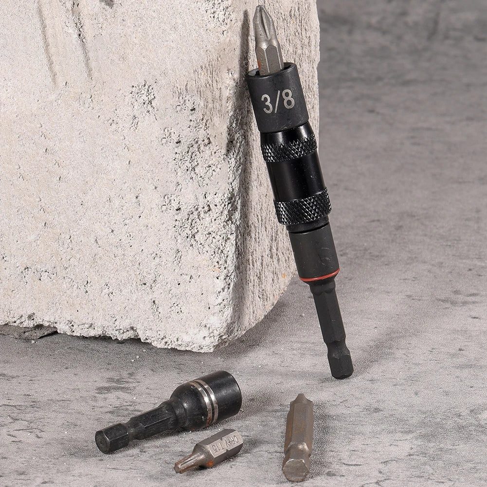 Hex Magnetic Screwdriver Extension Rod | 360° Rotation 1/4 3/8 5/16