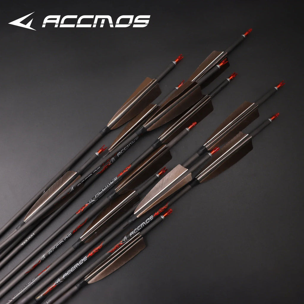 ACCMOS 6 Pure Carbon Arrows ID6 Spine 250 300 350 400 500 600 700 800