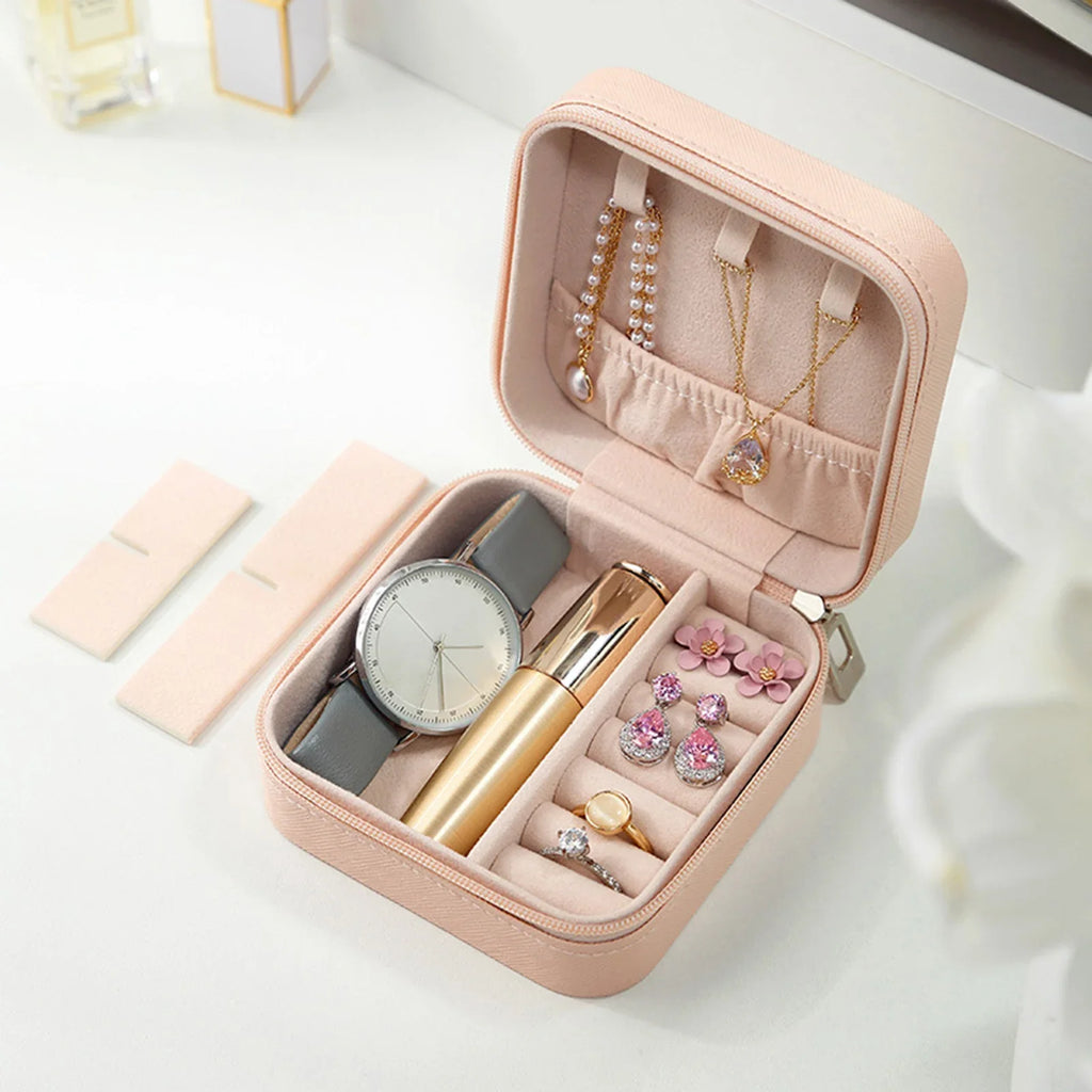 Mini Travel Jewelry Organizer Box – Earrings, Rings & Necklaces
