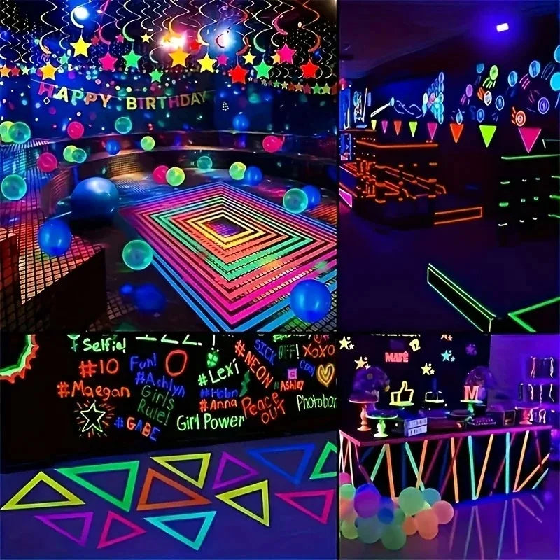 6-Roll Glow-in-the-Dark Tape Set – DIY Decor & Bookmarks