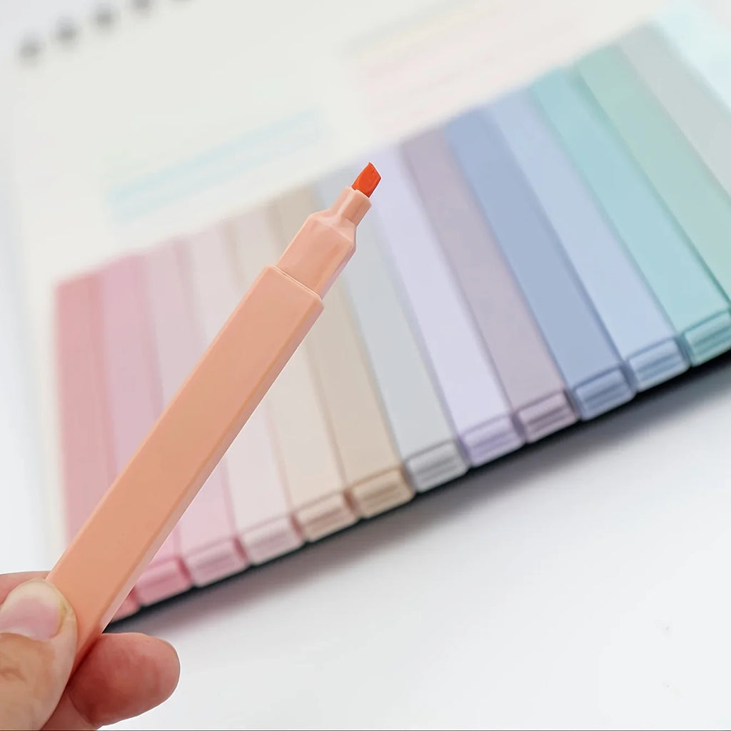 Square Highlighter Markers Painting Tools Journaling School Office