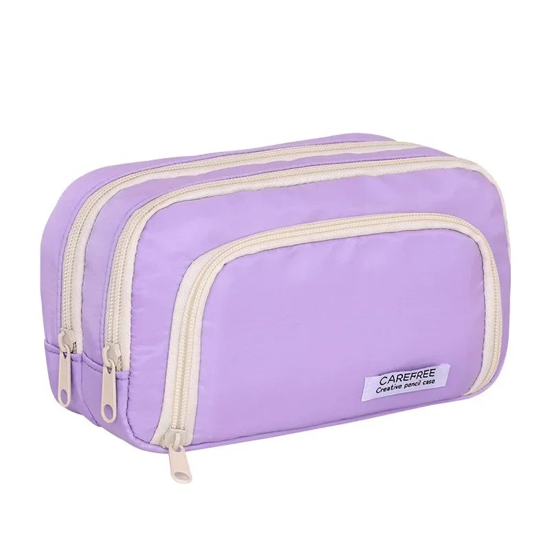 Japanese Minimalist Pencil Case Large Capacity Oxford Fabric Student