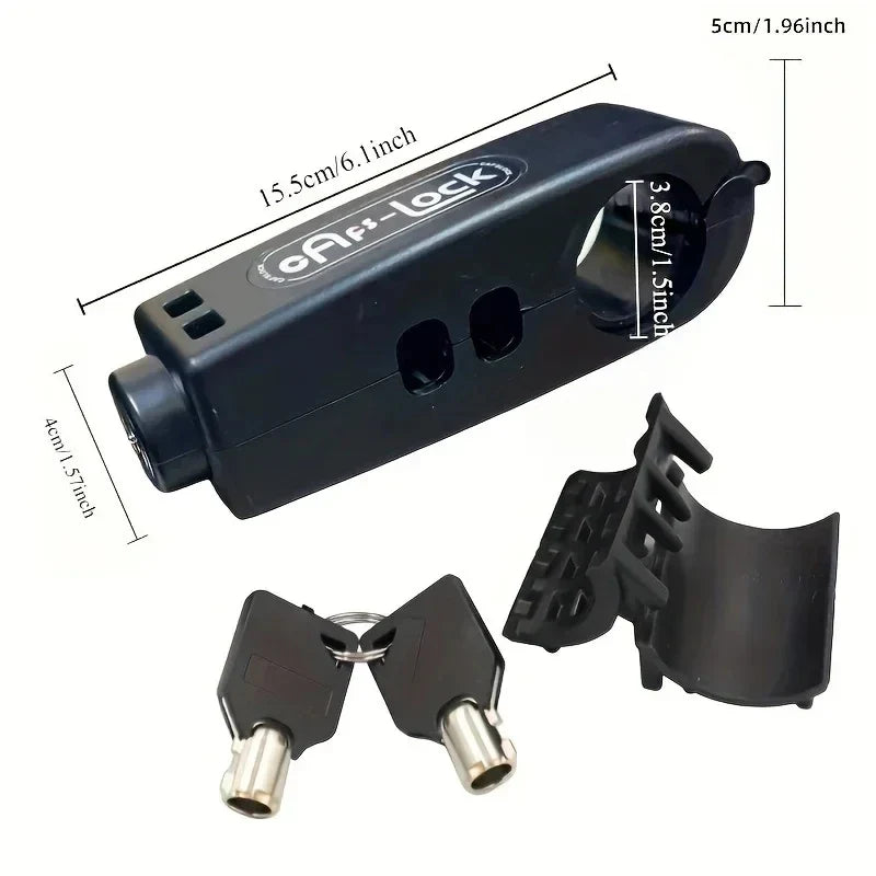 Mini Anti-Theft Handlebar Lock – Bike, Scooter & Motorcycle