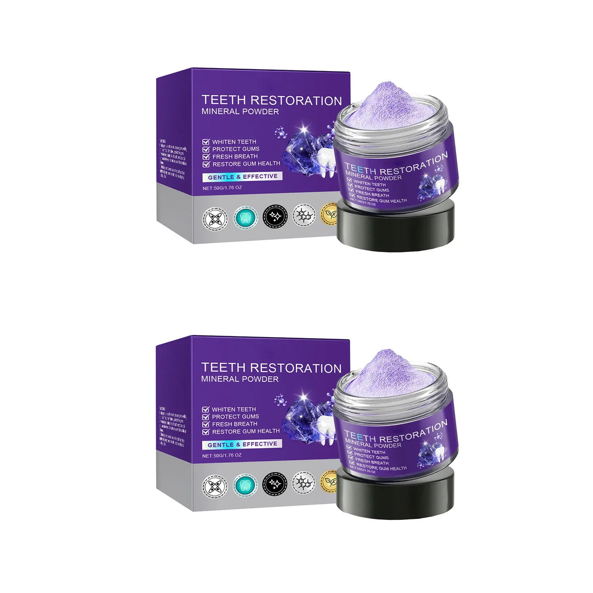 Purple Mineral Tooth Powder – Whitening & Stain Removal 50g