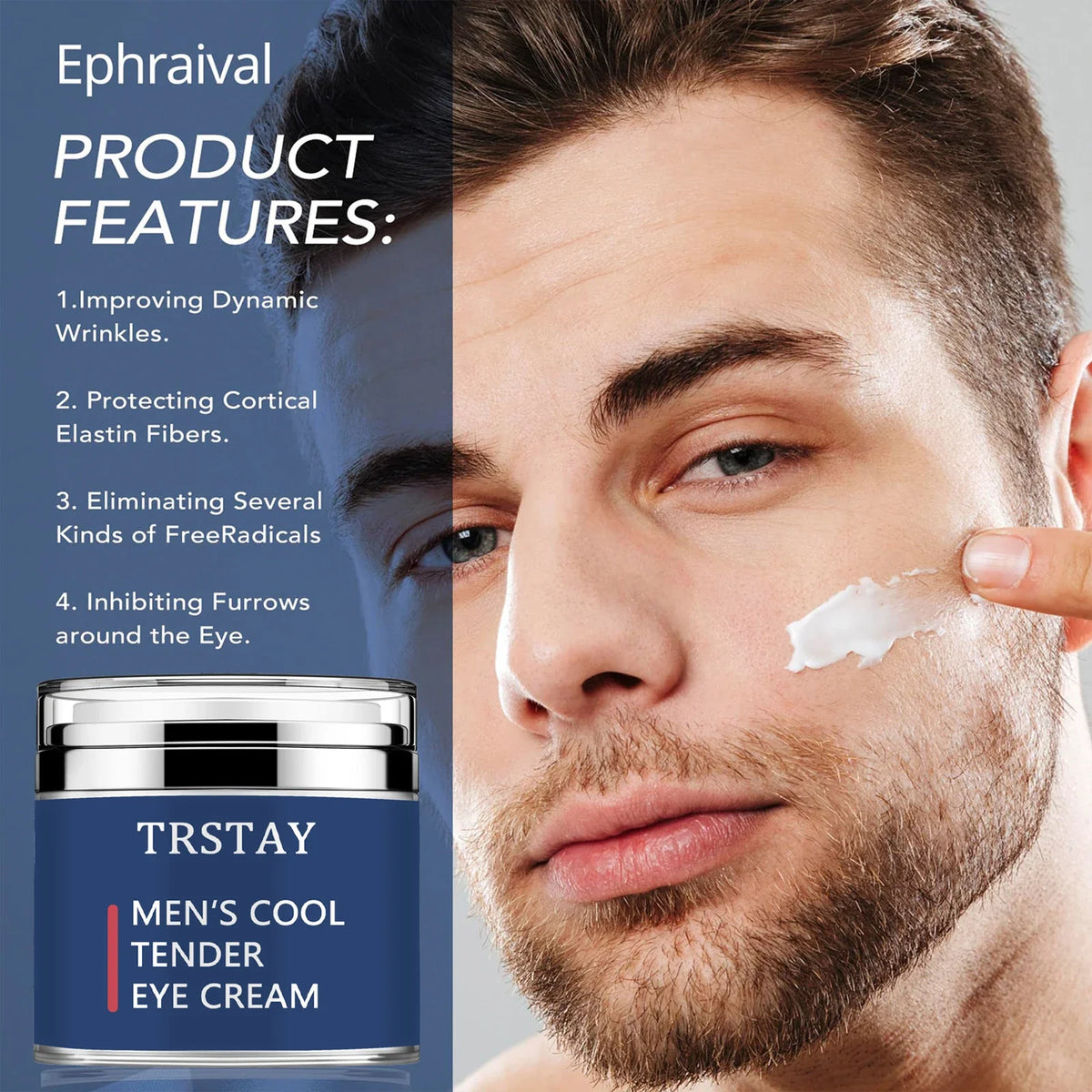Men's Eye Cream Dark Circles Puffiness Anti-aging Caffeine Men