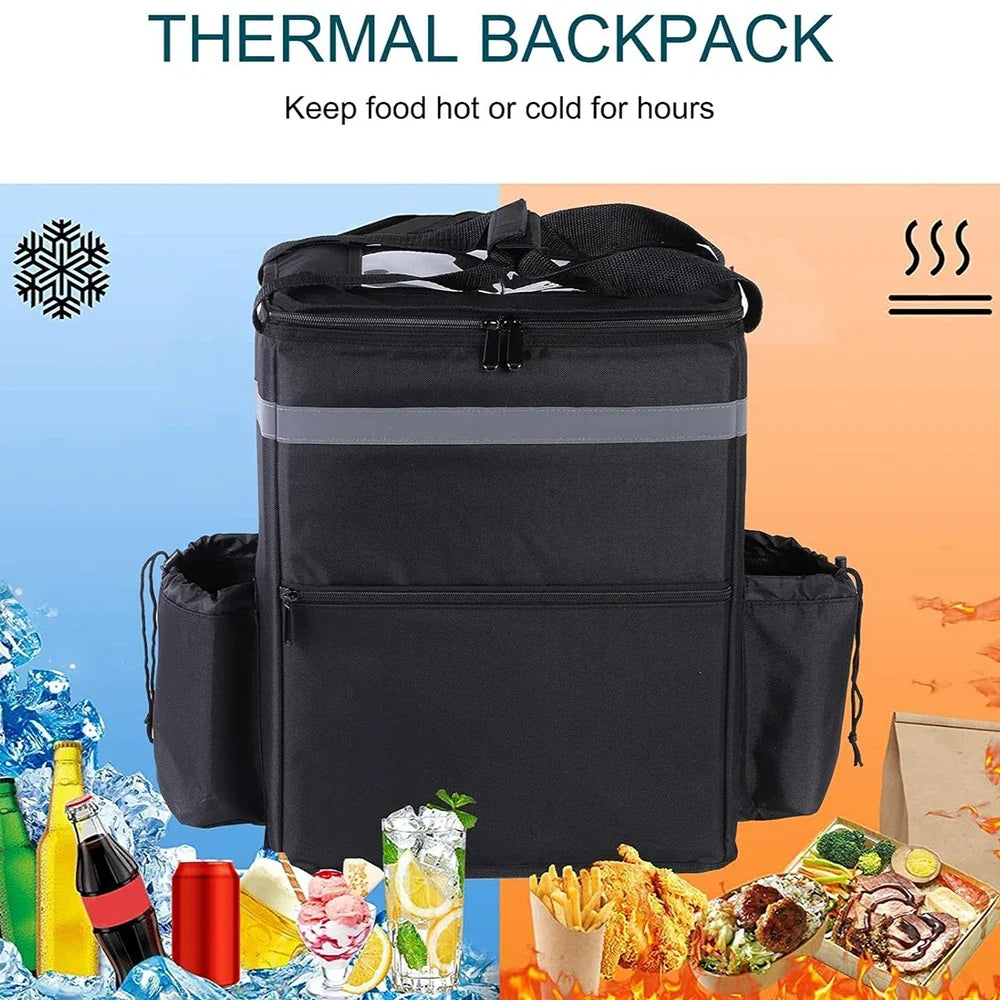 Insulated Delivery Backpack Thermal Food Bag Riders Large Capacity