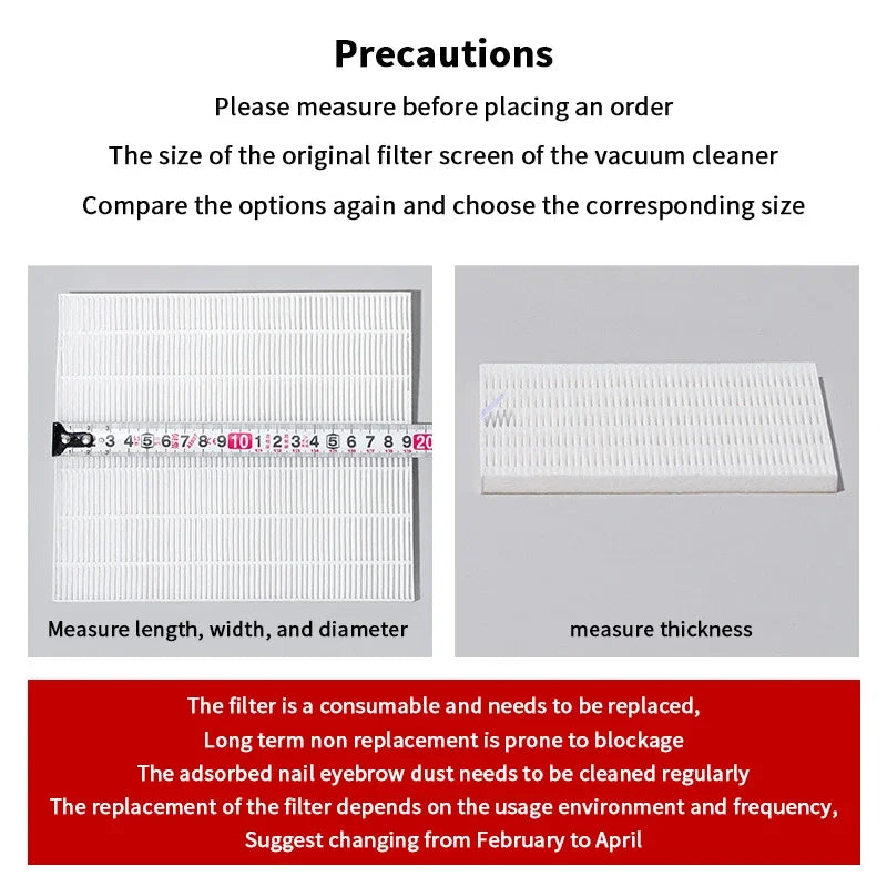 Nail Dust Collector Replacement Filter | Reusable Vacuum Screen