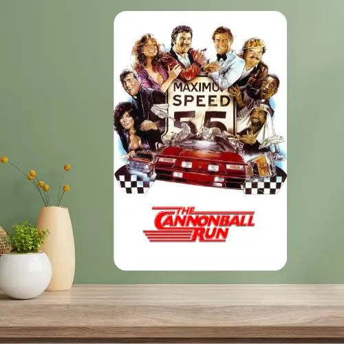 Cannonball Run Classic Movie Metal Poster Sign | Retro Wall Art