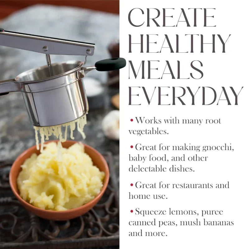 Stainless Steel Potato Masher Manual Press French Fries Cutter