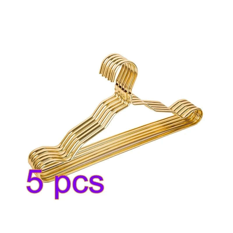 5-Pack Aluminum Clothes Hangers – Non-Slip Slim Closet Organizer