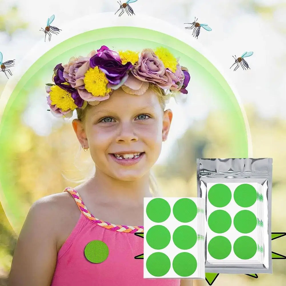 60-Pack Natural Mosquito Repellent Patches – DEET-Free Stickers