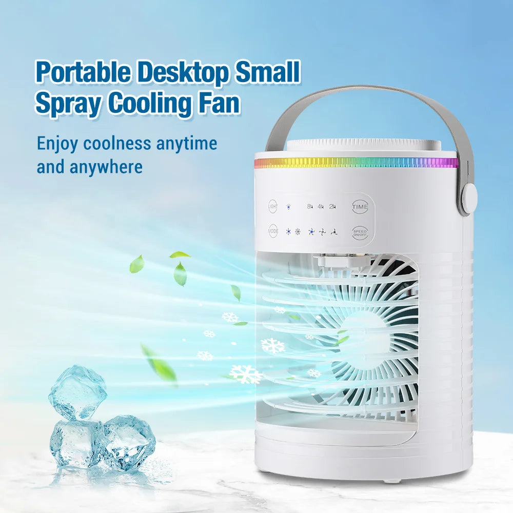 URGGU USB Desktop Misting Fan – 3-Speed Cool Air Humidifier