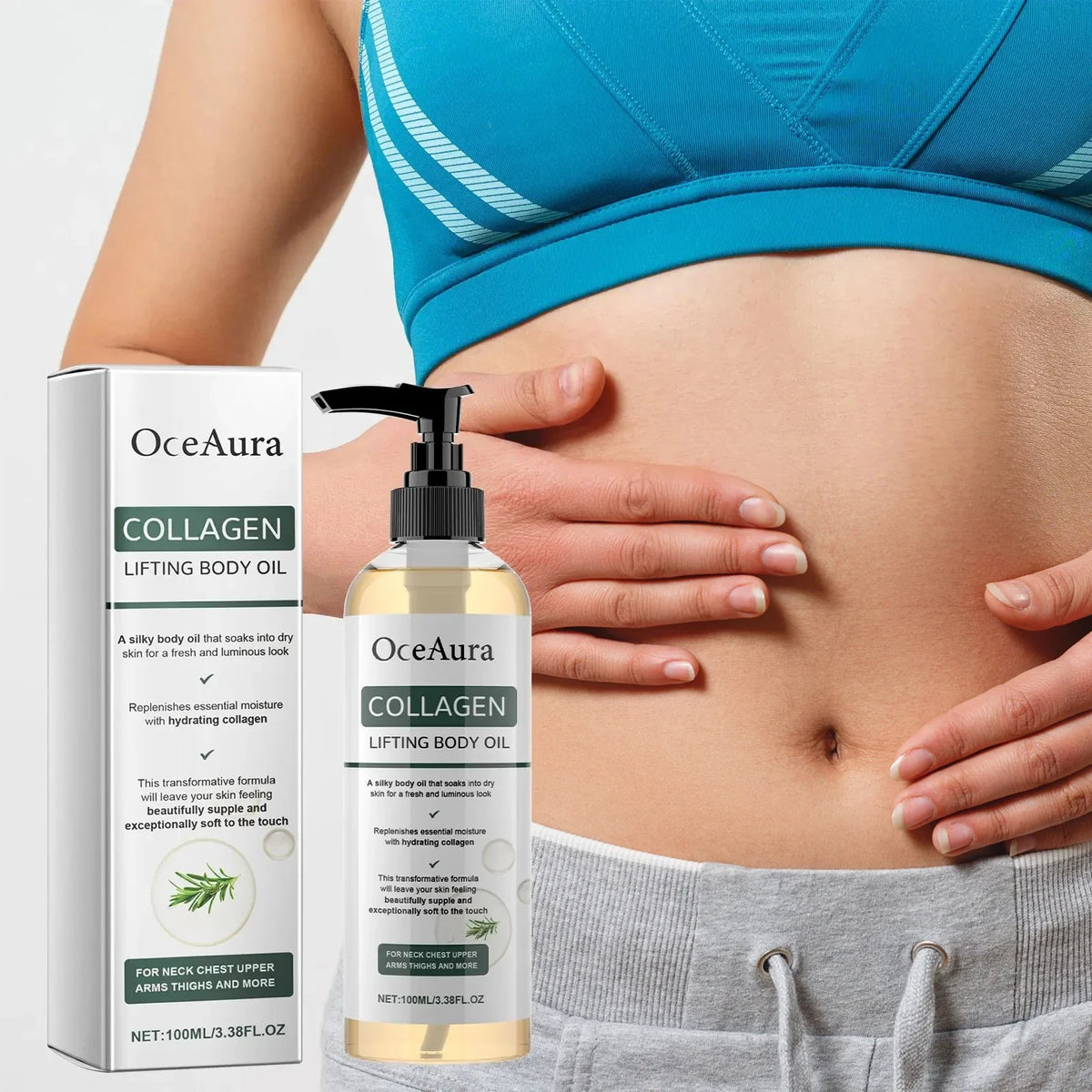 OceAura Collagen Body Oil | Moisturizing Lifting Dry Skin Oil