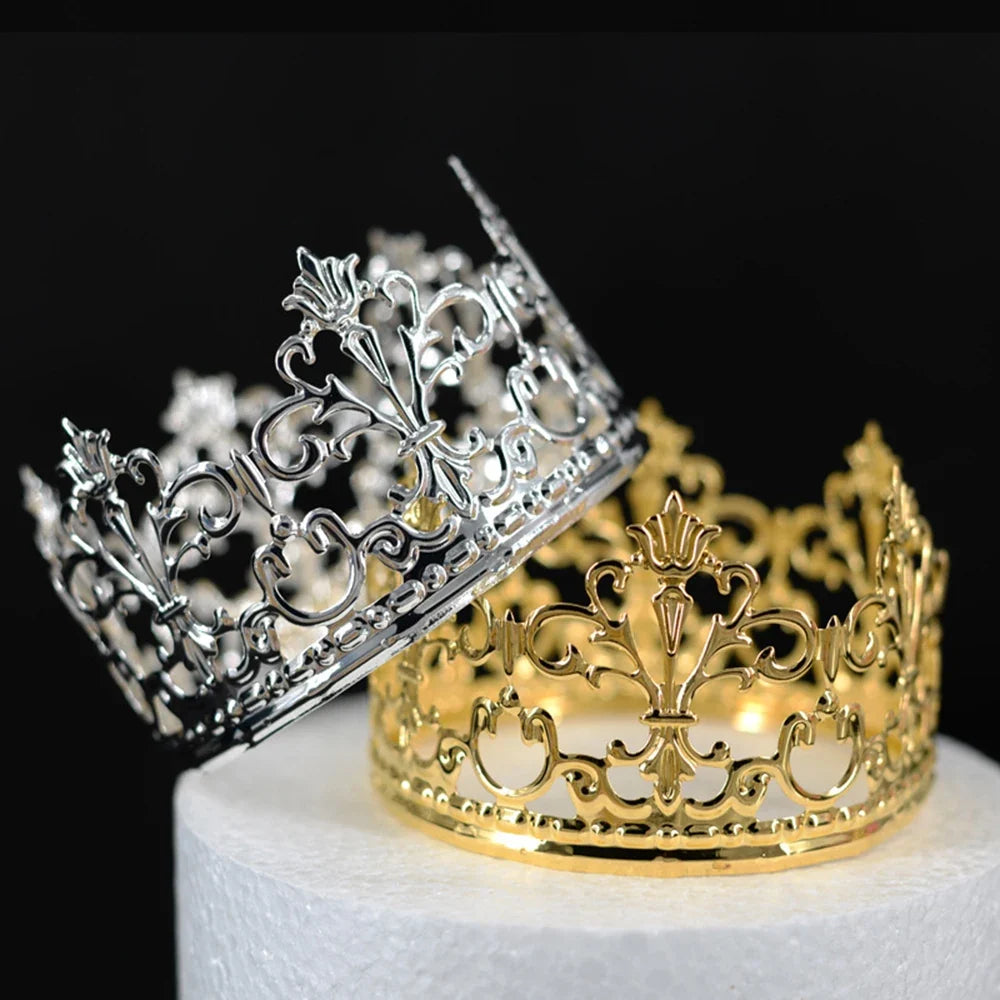 Rhinestone Crown Baking Cake Topper Headwear Decoration Children's