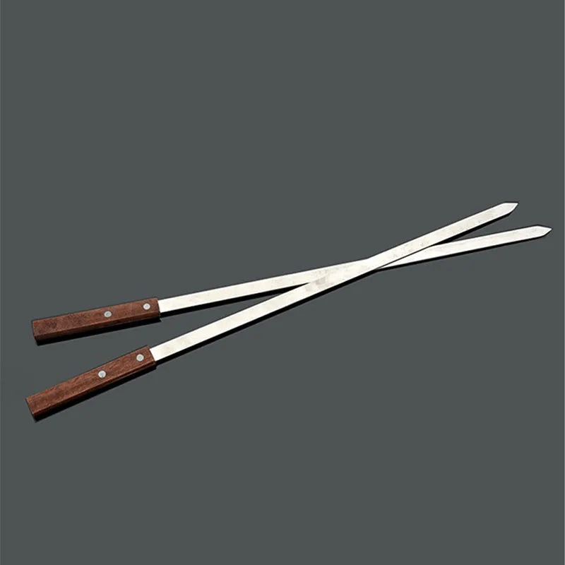 60cm Brazilian BBQ Skewers – Stainless Steel Long Handle Set